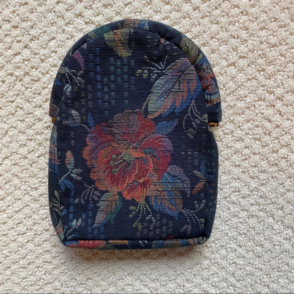 Vintage carpetbag mini satchel